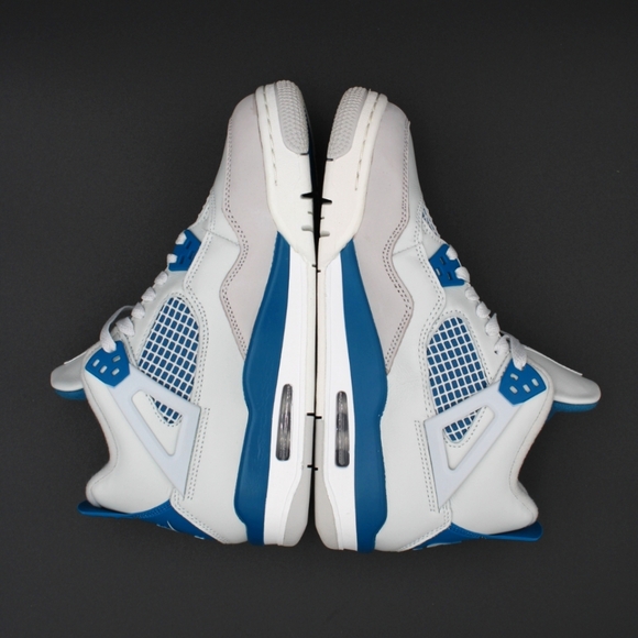 Air Jordan 4 Retro (GS) Off White/Military Blue 6.5Y - Picture 6 of 14